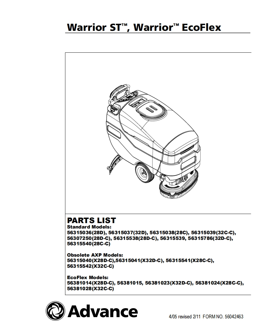 warrior-parts维修零部件手册