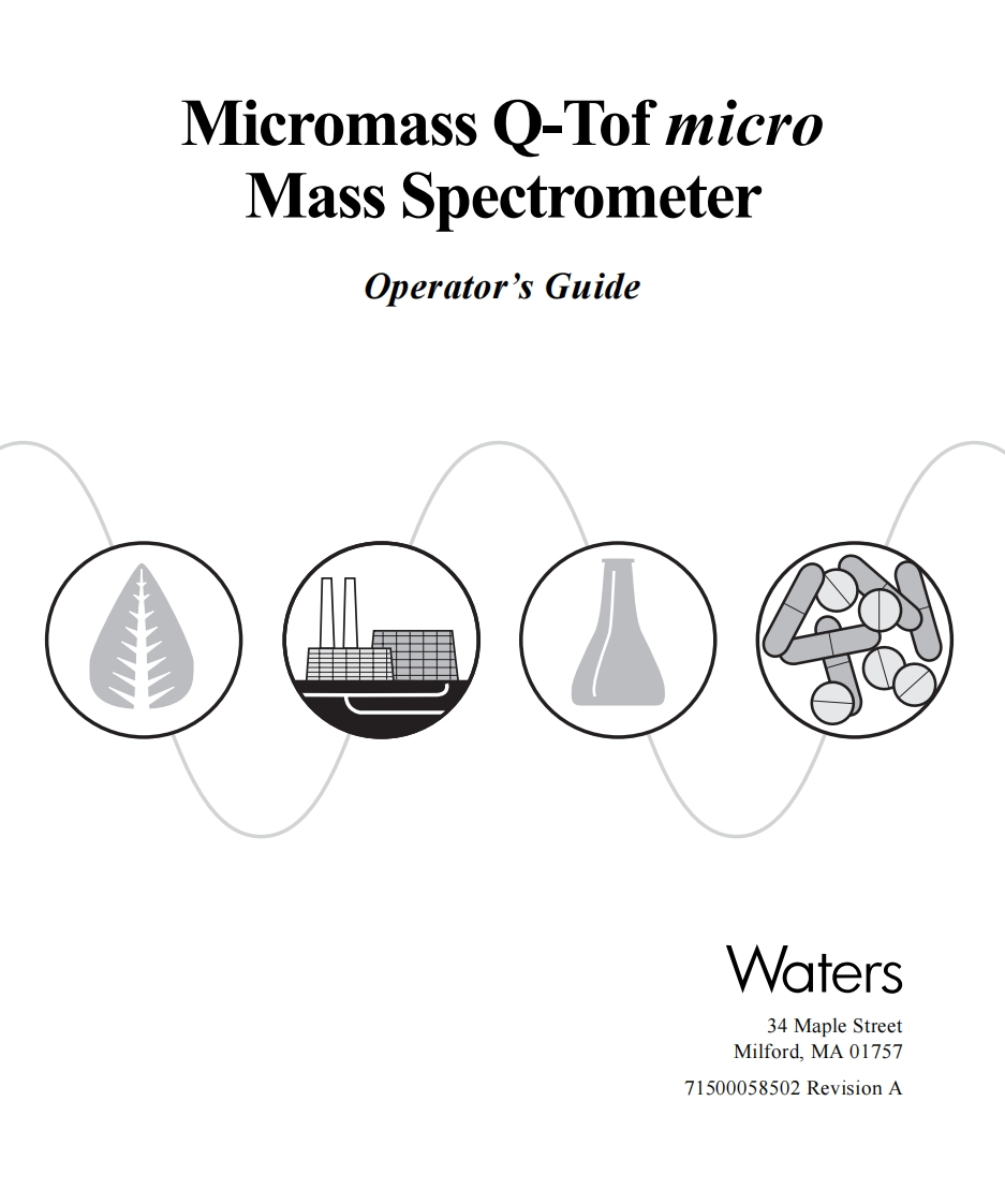 waters-micromass-qtof-micro-mass-spec_操作说明书手册