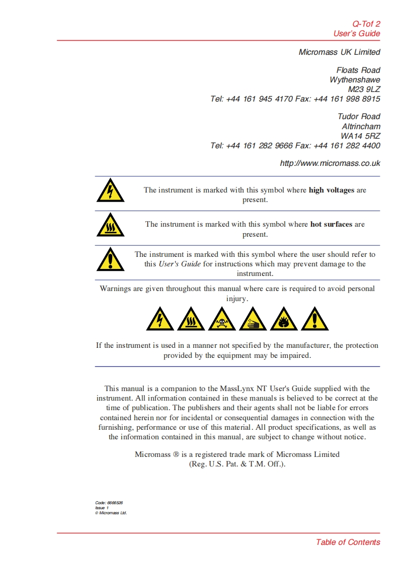 waters-micromass-qtof2-lcmsms_操作说明书手册