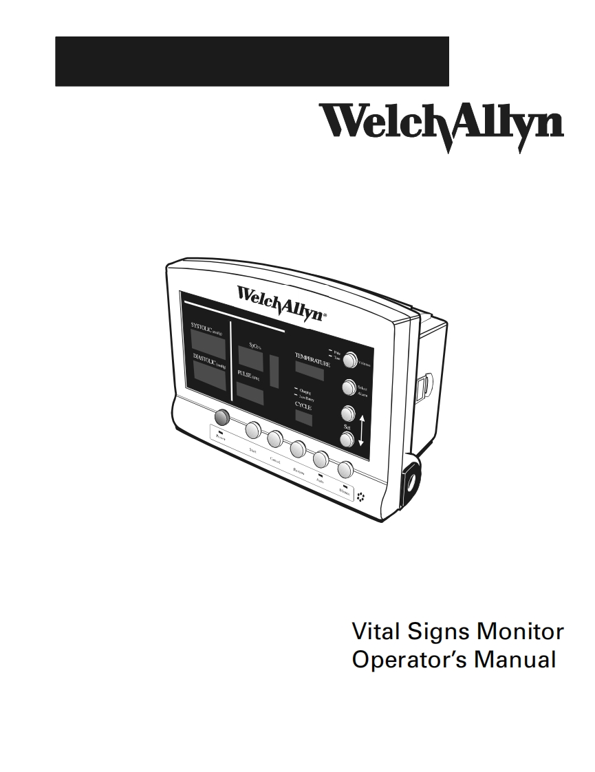 welchallyn-vital-signs-monitor-使用说明书手册