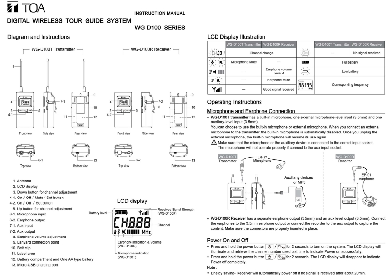 wg-d100-digital-wireless-guide-system-使用说明书手册