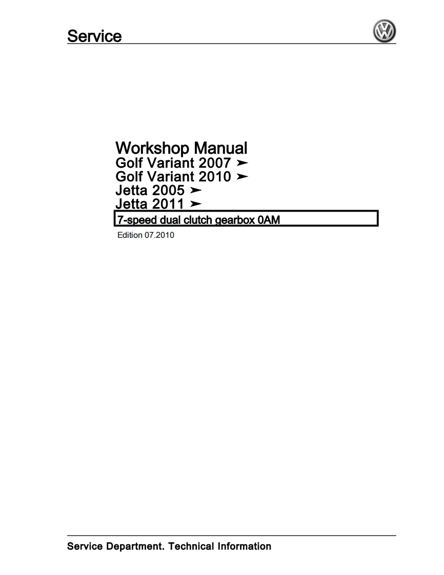 workshop_变速箱维修手册_dsg7_0am_dq200