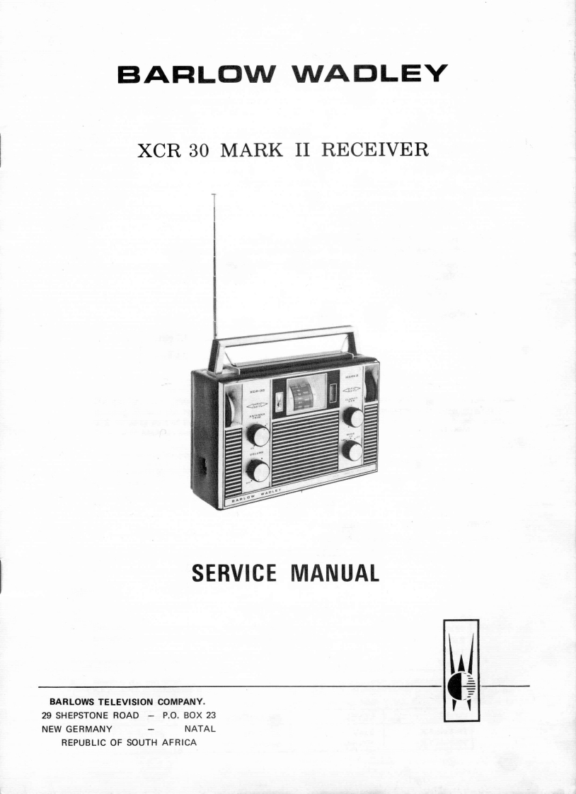 xcr-30-维修说明书手册