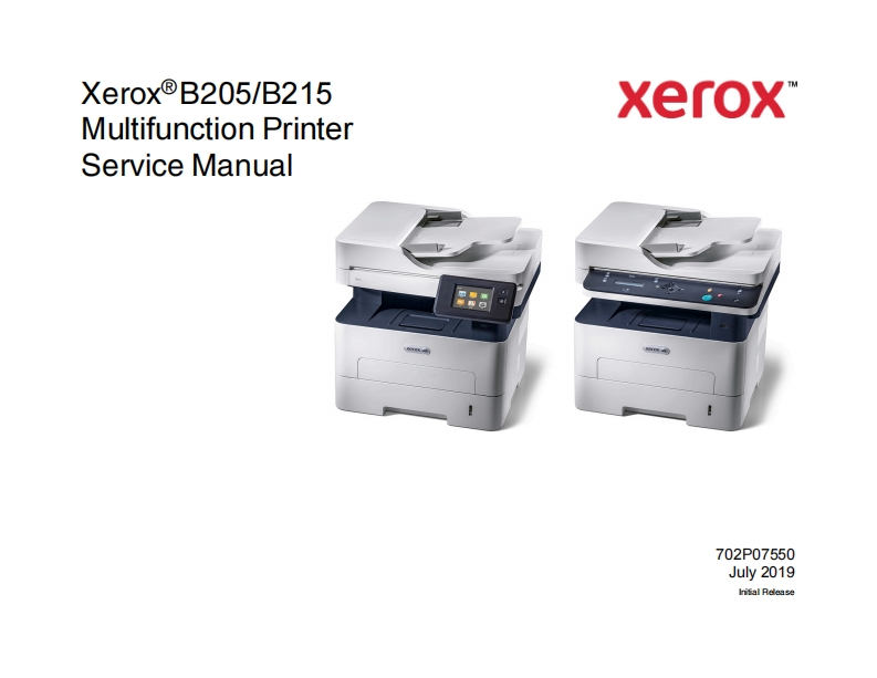 xerox-b215-b205-打印机维修操作手册