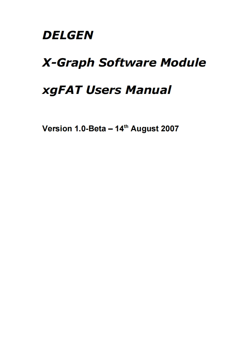 xgFAT_Users_Manual安装操作说明书手册_1.0Beta
