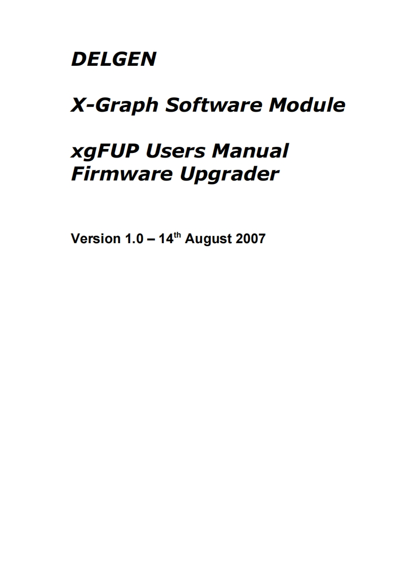 xgFUP_Users_Manual安装操作说明书手册_1.0