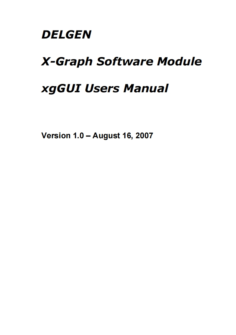 xgGUI_Users_Manual安装操作说明书手册_1.0