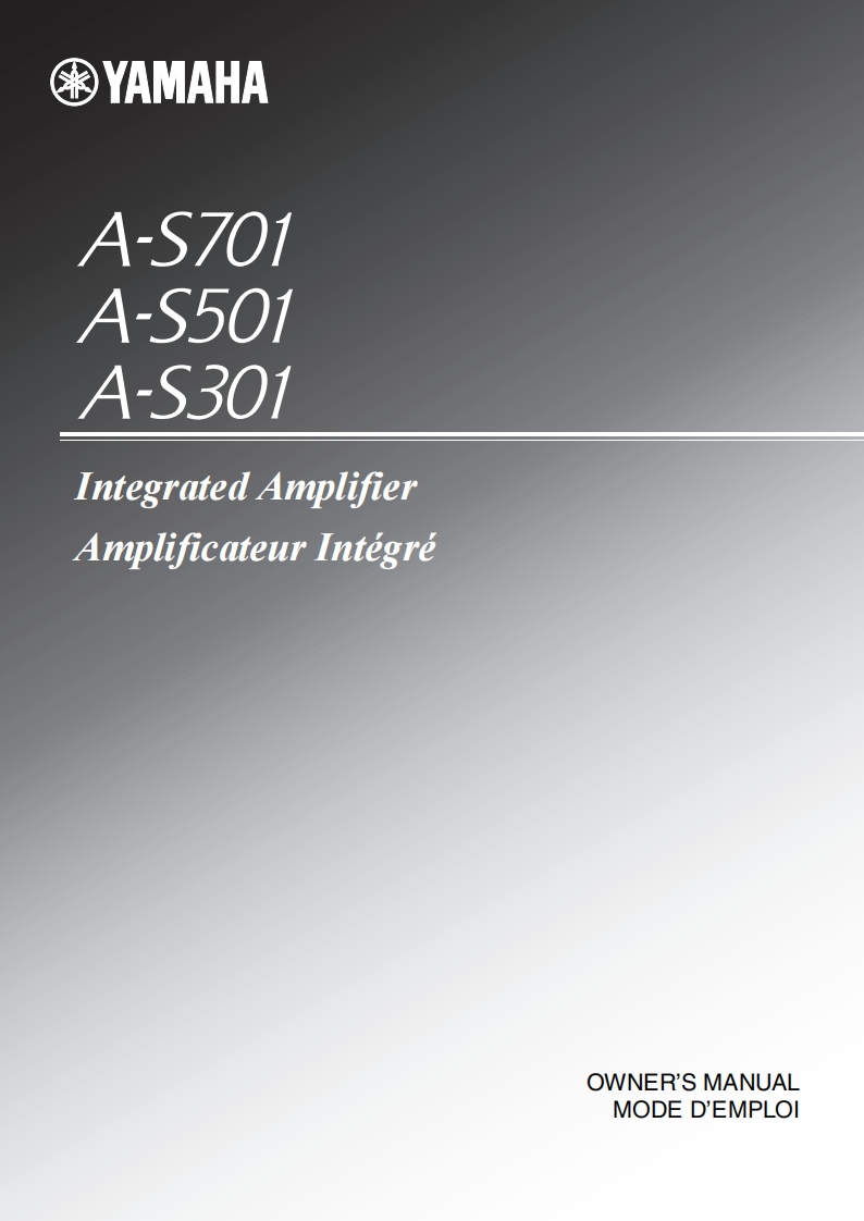 yamaha-a-s701-操作说明书手册