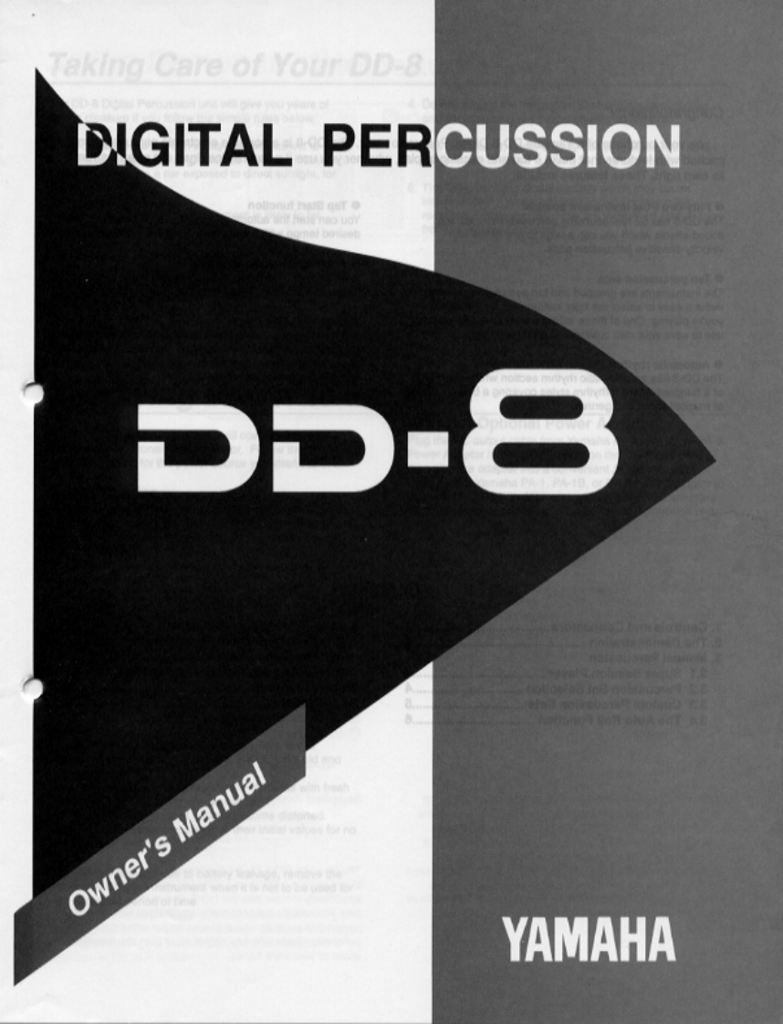 yamaha-dd8-使用说明书手册