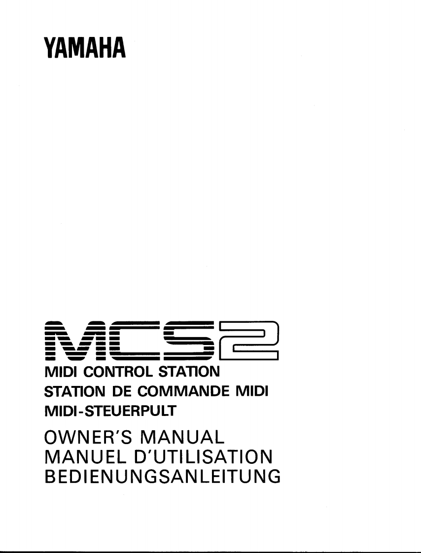 yamaha-mcs2-使用说明书手册
