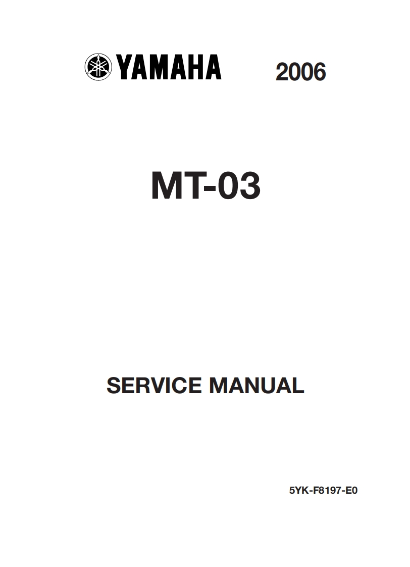 yamaha-mt-03-service-manual维修维护手册