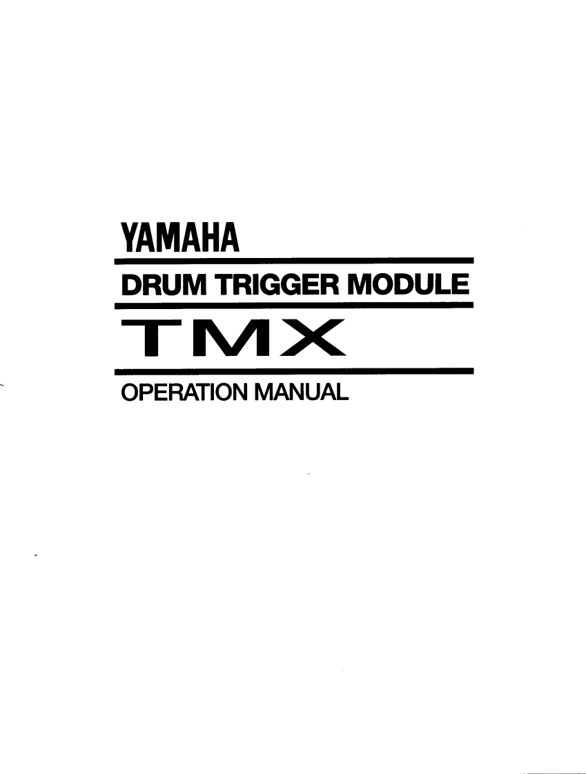 yamaha-tmx-使用说明书手册-drum