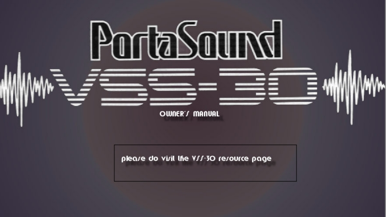 yamaha-vss30-使用说明书手册