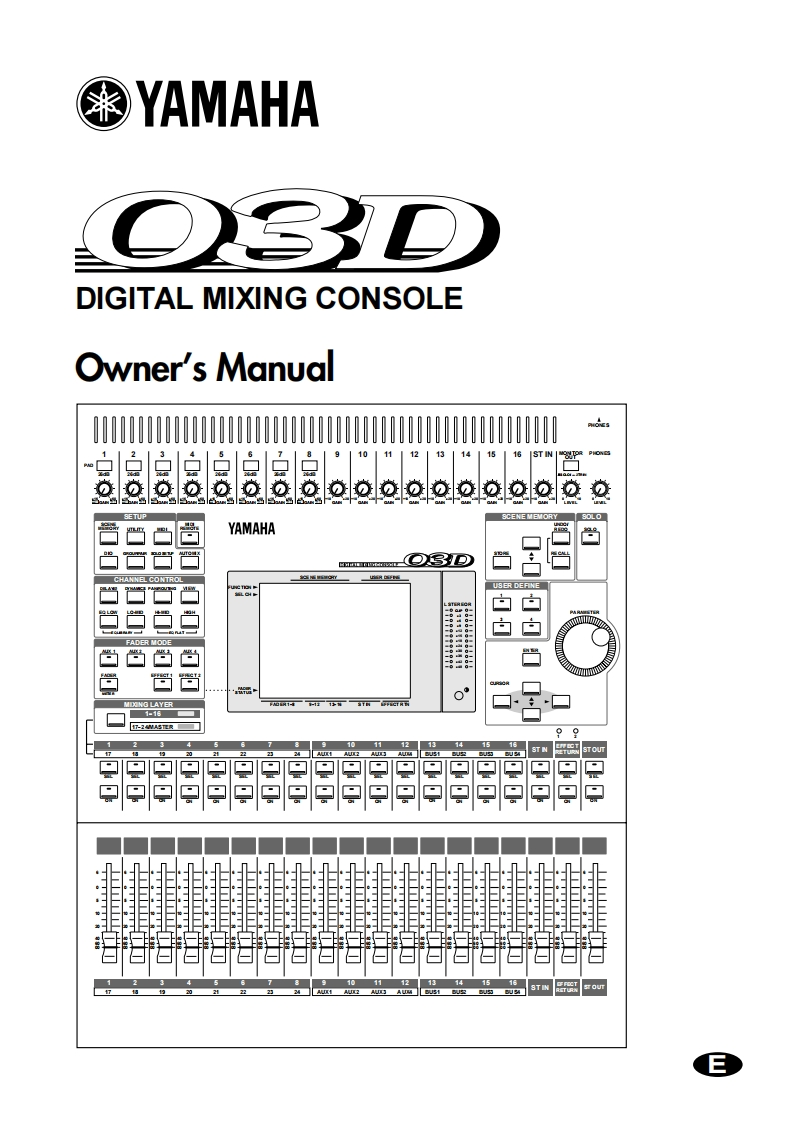 yamaha03D操作说明书手册