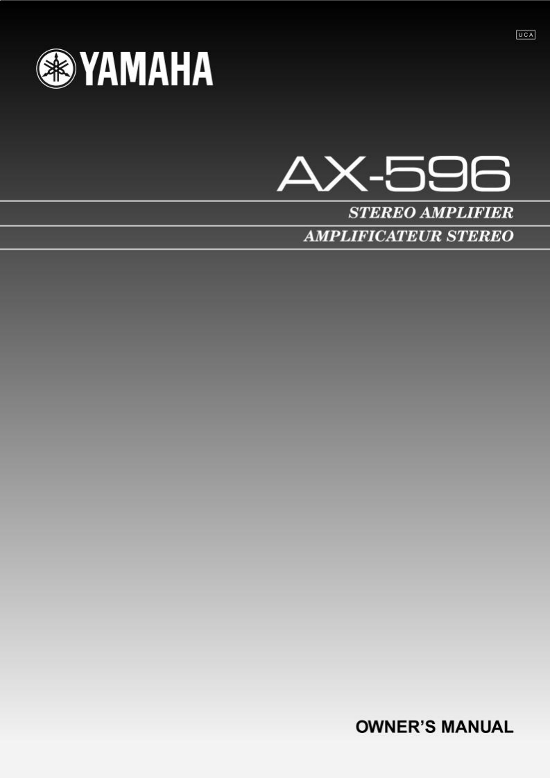 yamahaAX596操作说明书手册