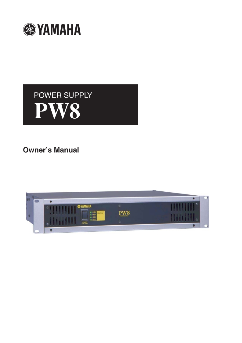 yamahaPW8操作说明书手册