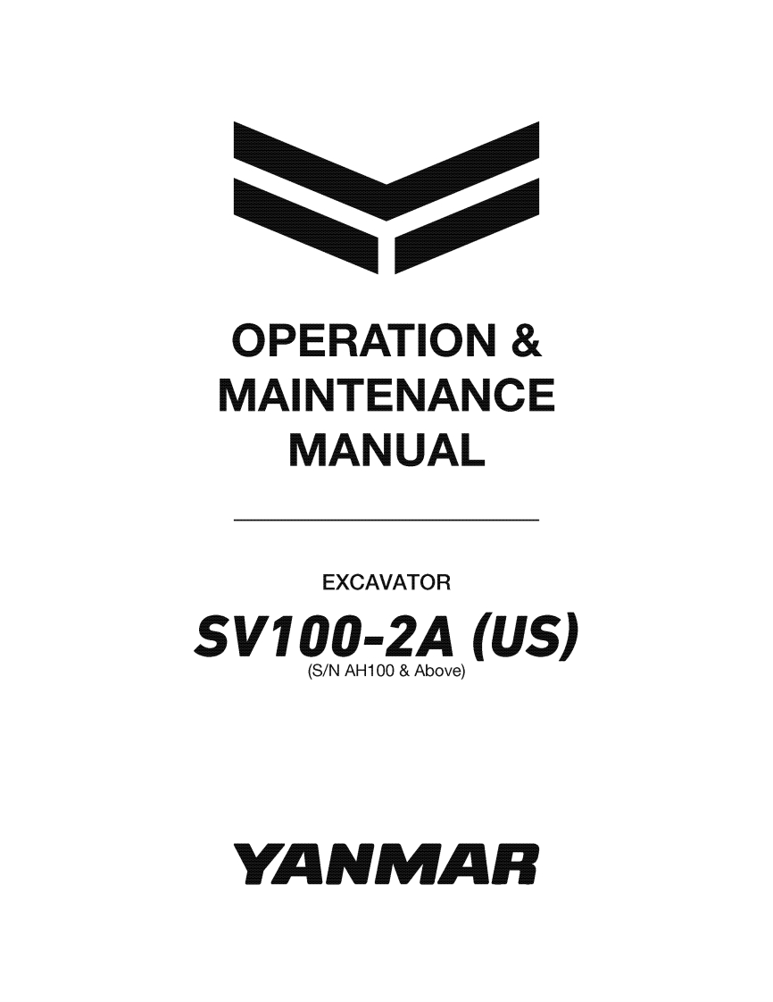 yanmar-sv100操作与维护手册