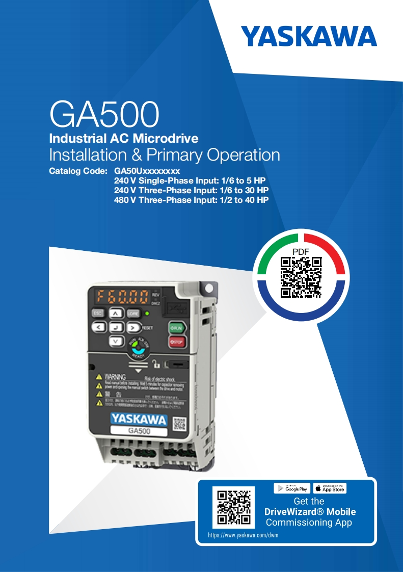 yaskawa_ga500_manual_autocon安装说明书手册