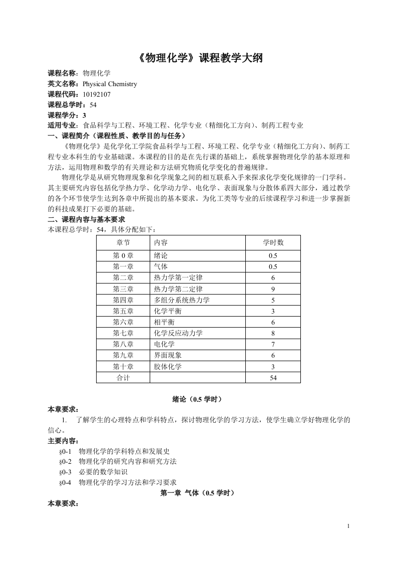 《物理化学》课程教学大纲新质力文库 - 聚焦新质生产力发展的数字化知识库_行业洞察 / 理论成果 / 实践指南免费下载新质力文库