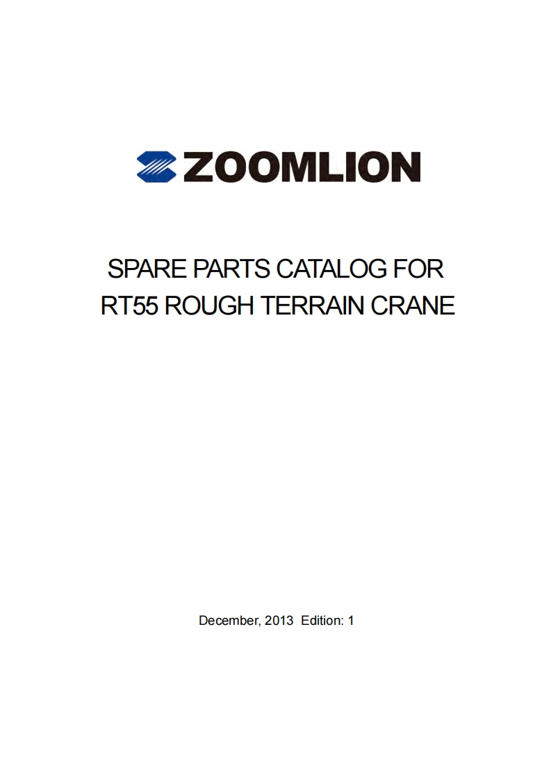 中联RT55_Parts_Manual_20140218起重机吊车零部件手册含电器原理图
