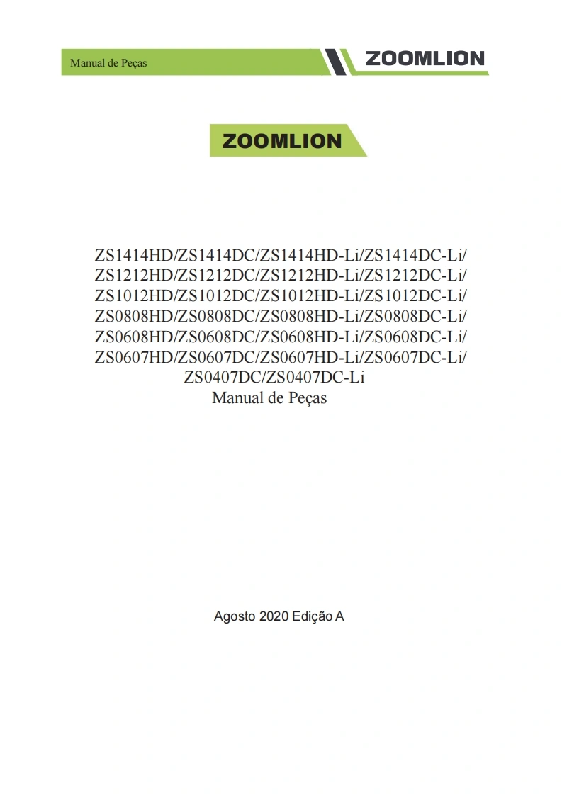 中联重工Scissor-Lift-Manual-零部件手册_A-Portuguese