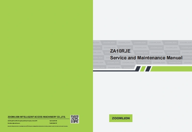 中联重工ZOOMLION-ZA10RJE-Service-and-Maintenance-Manua维修手册含电器液压图纸
