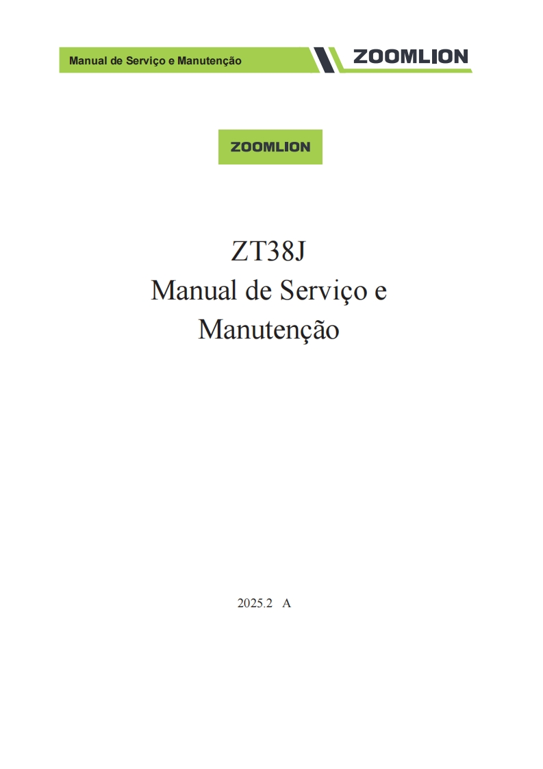 中联重工ZT38J-葡萄牙语维修与保养手册