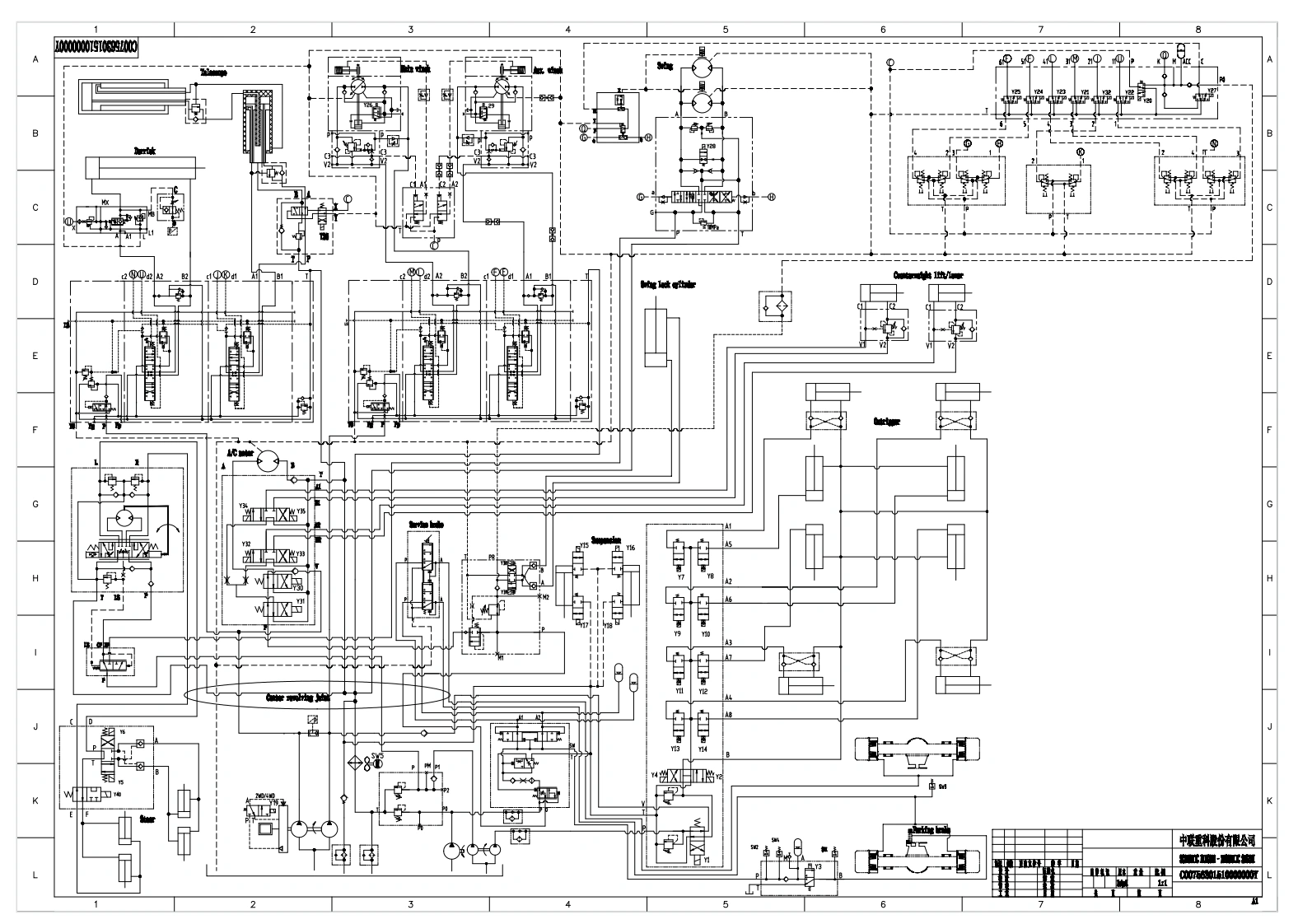 中联重科起重机吊车-Mobile-Crane-RT100-Hydraulic-Schematic_液压原理图-找手册网