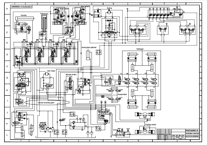 中联重科起重机吊车-Mobile-Crane-RT35-Hydraulic-Schematic_液压原理图-找手册网
