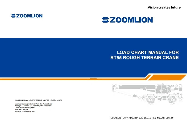 中联重科起重机吊车-Mobile-Crane-RT55-Load-Chart-Manual_负载性能分配手册