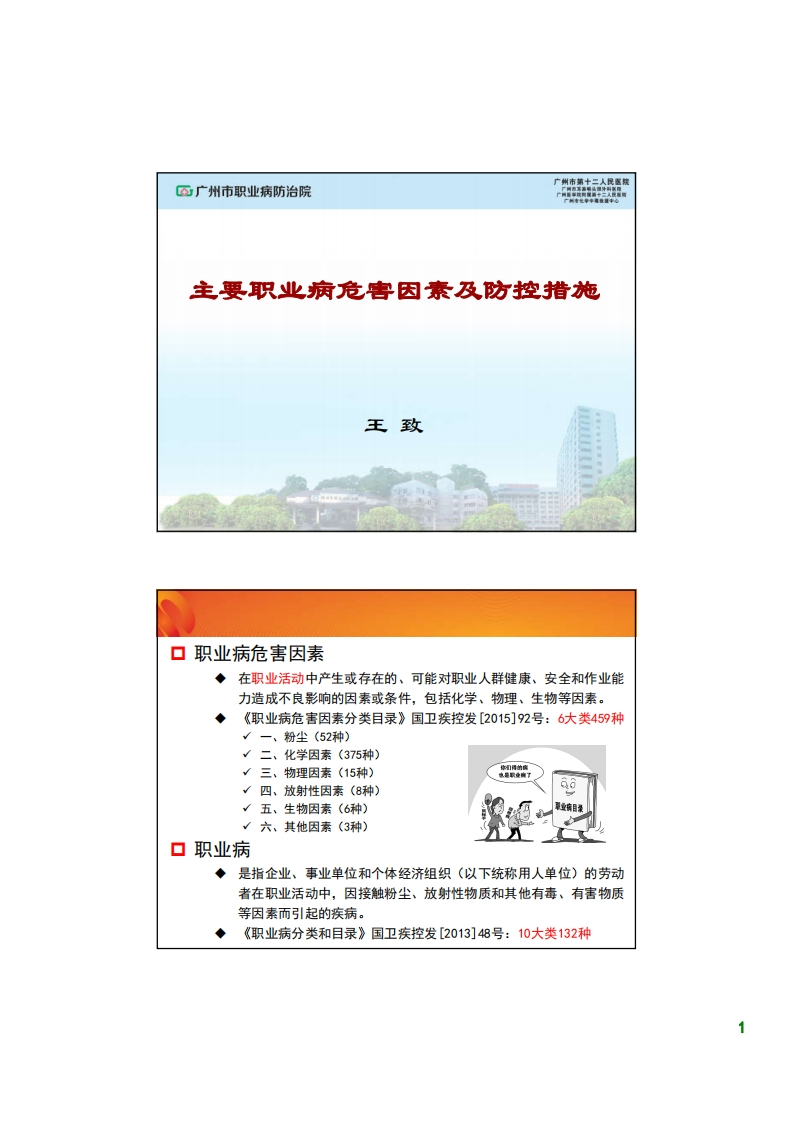 主要职业病危害因素及防控措施