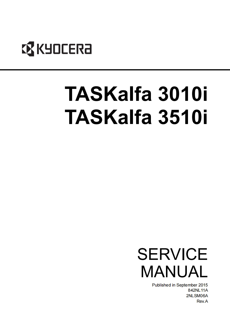 京瓷TASKalfa-3010i_Service-Manual维修维护手册