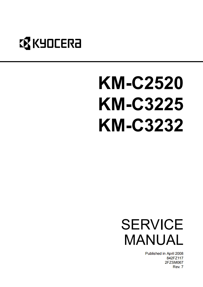 京瓷打印机KM-C3232E_ServiceManual维修维护手册含电器原理图-找手册网