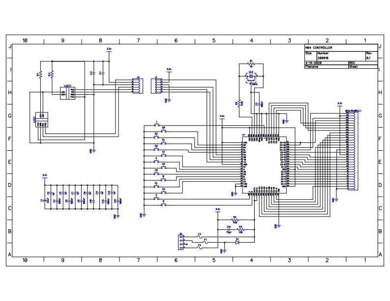 任天堂N64手柄电器原理图一