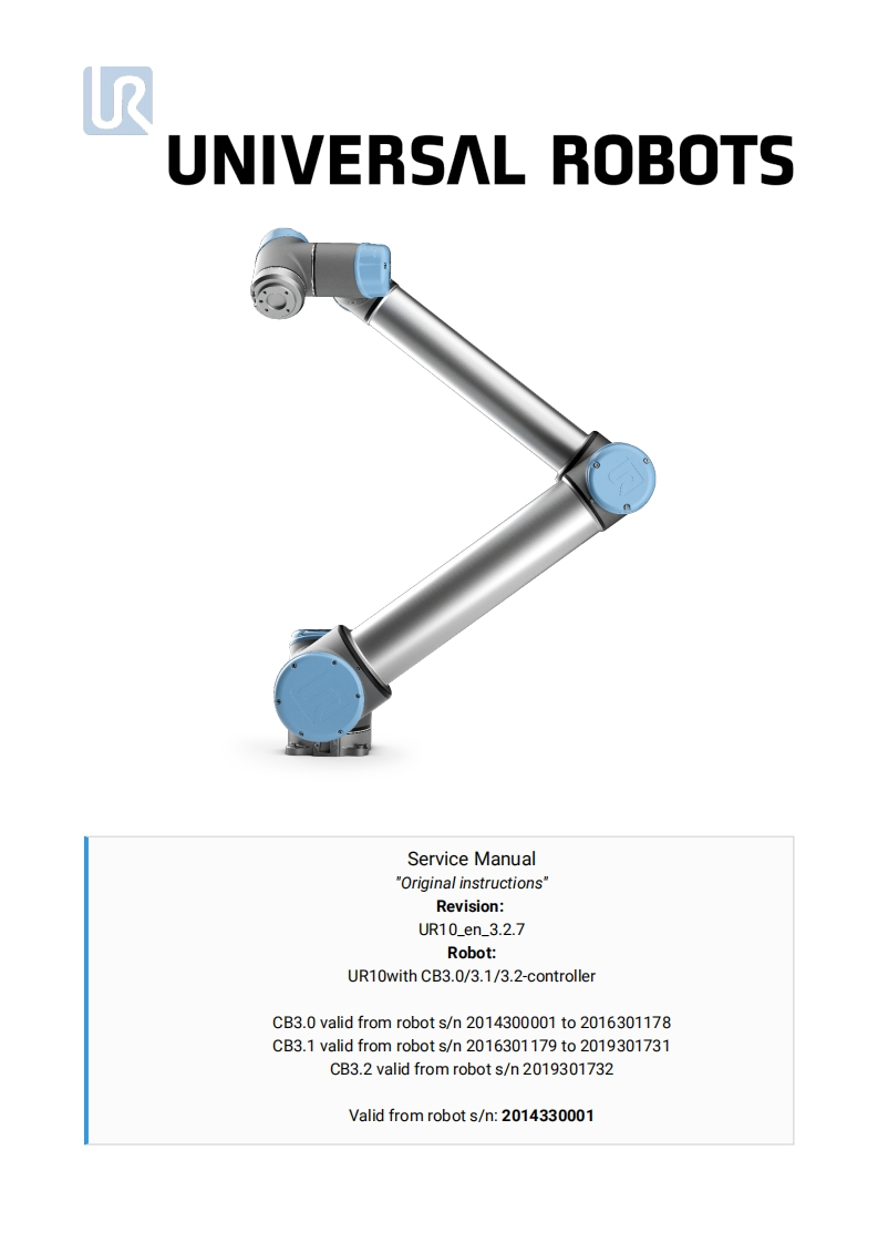 优傲机器人UR10_Service_Manual_en-(2)维修维护手册