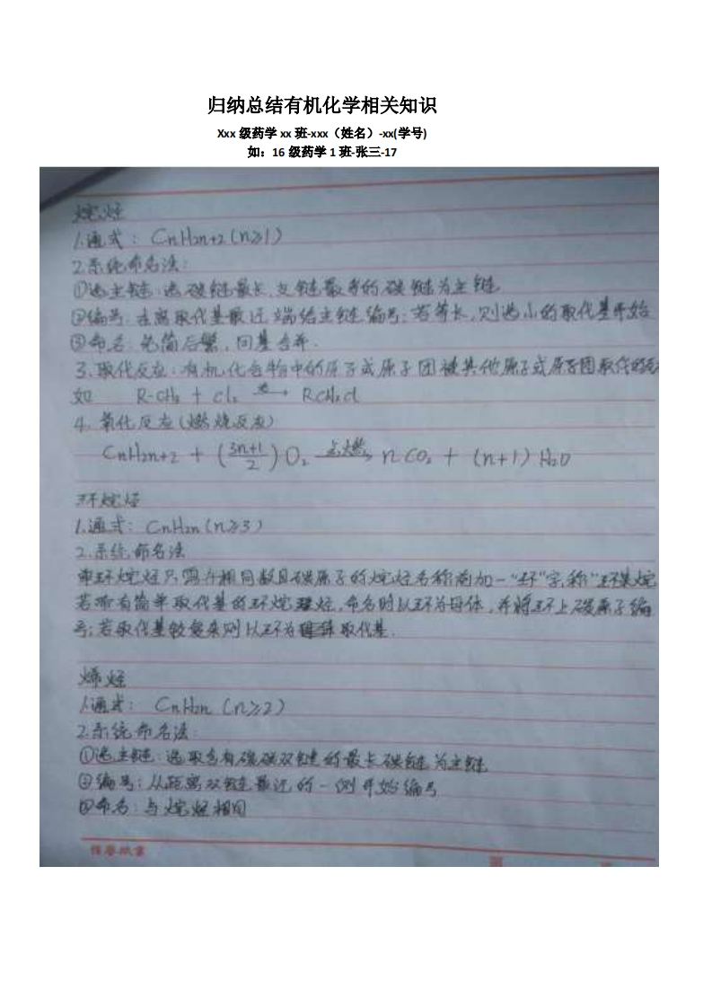 作业格式参考---归纳总结有机化学相关知识-XX级药学X班-张三-学号新质力文库 - 聚焦新质生产力发展的数字化知识库_行业洞察 / 理论成果 / 实践指南免费下载新质力文库