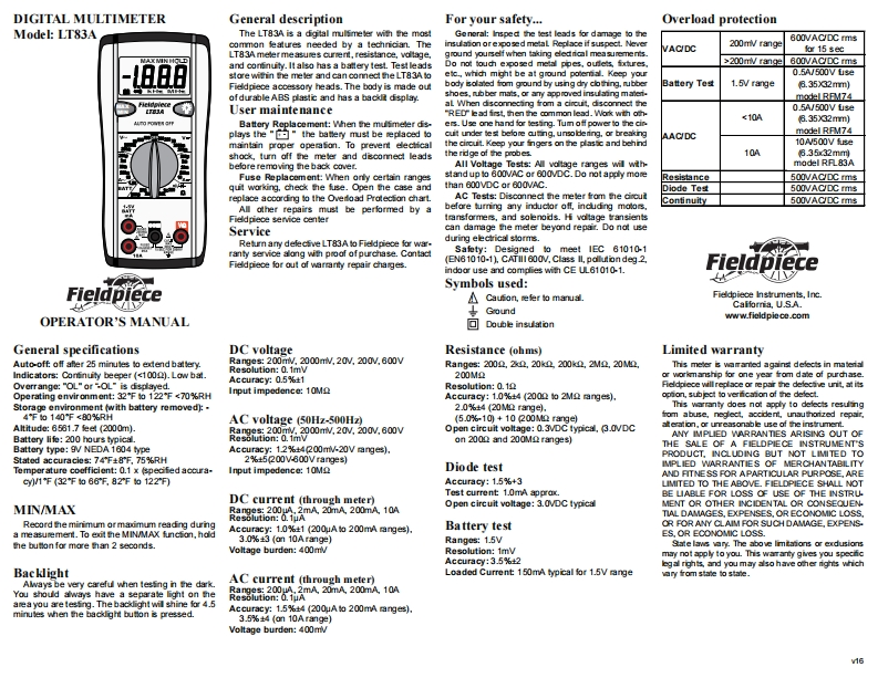 使用操作说明书手册-LT83A-web