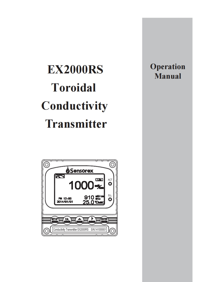 使用说明书手册EX2000RS