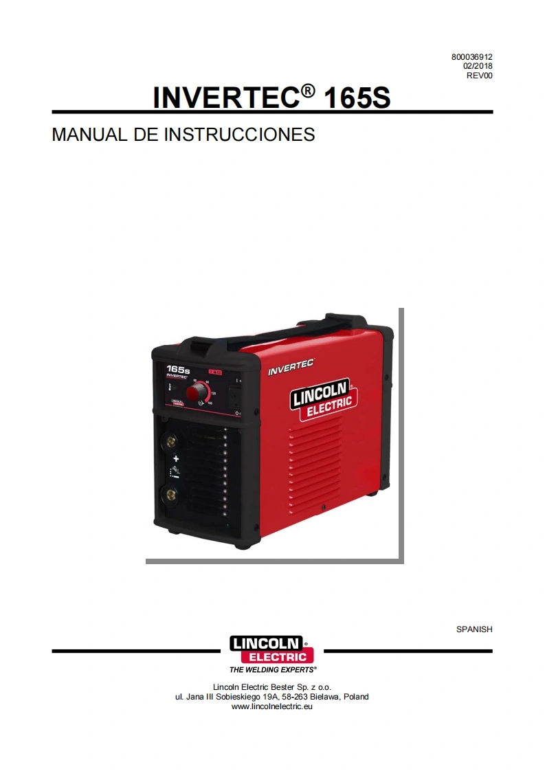 使用说明书手册Invertec-165S-找手册网