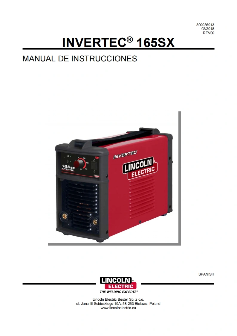 使用说明书手册Invertec-165SX-找手册网
