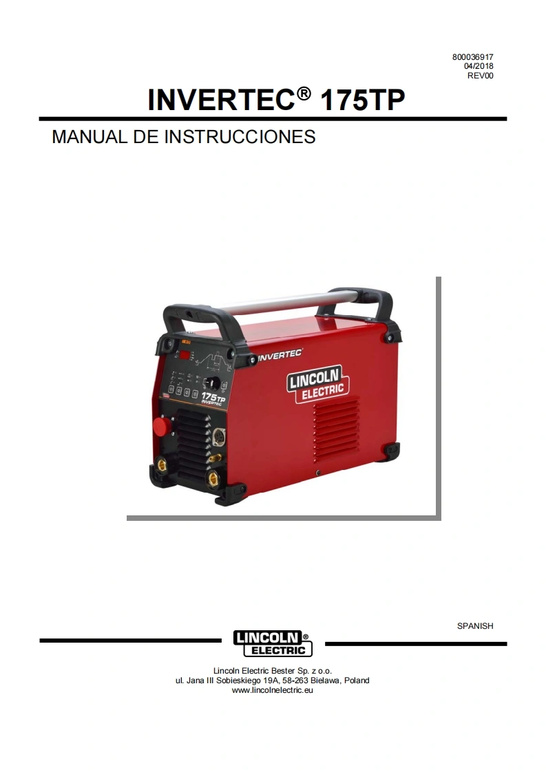 使用说明书手册Invertec-175-TP-找手册网