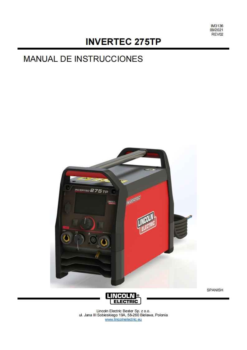 使用说明书手册Invertec-275-TP-找手册网