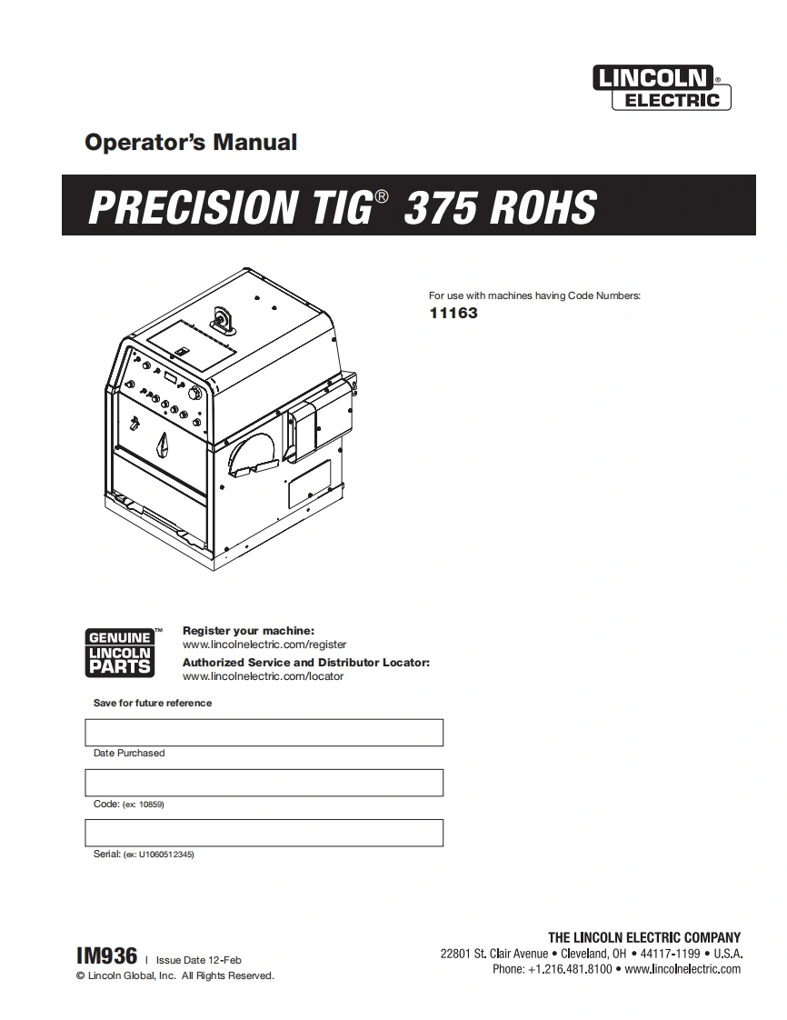 使用说明书手册Invertec-Precision-TIG-375-找手册网