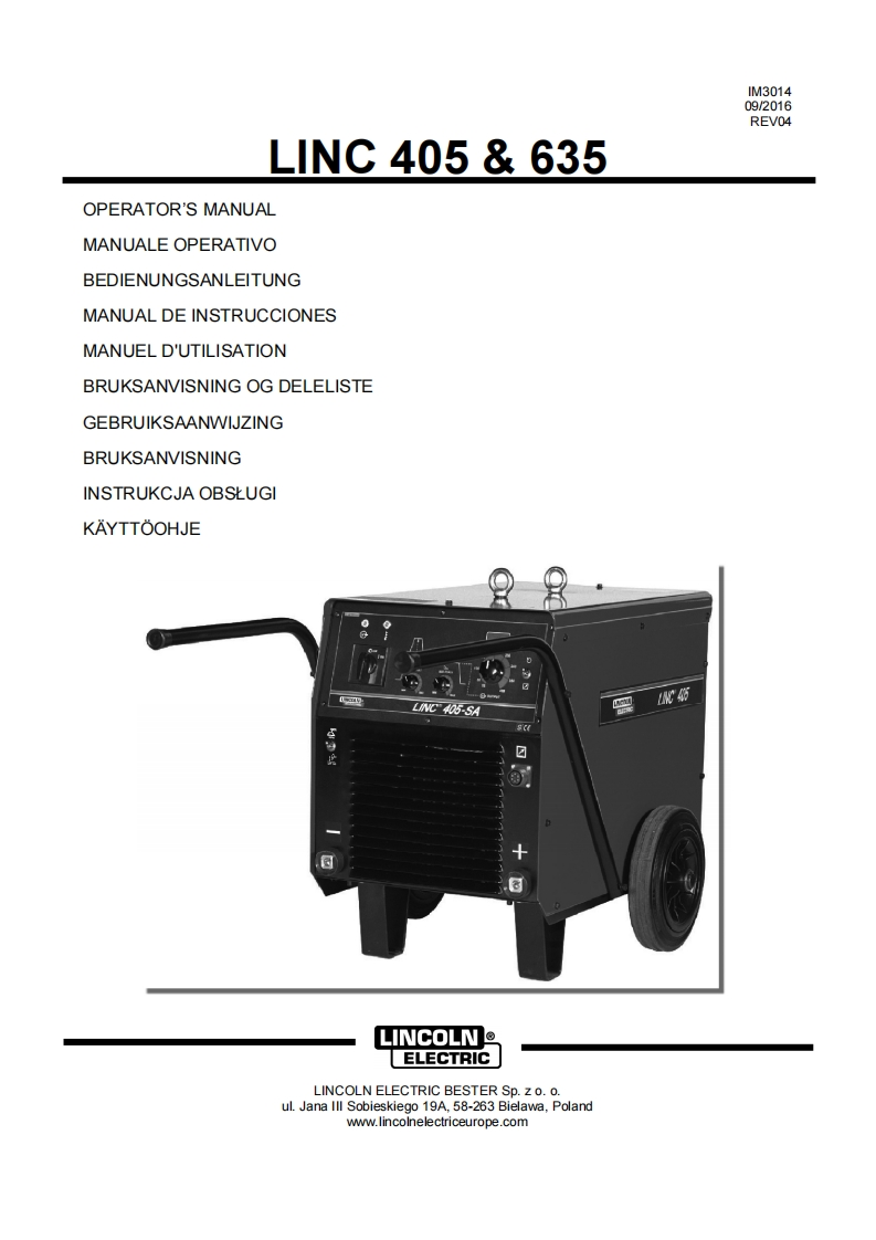 使用说明书手册LINC-405-SSA-y-LINC-635-SA