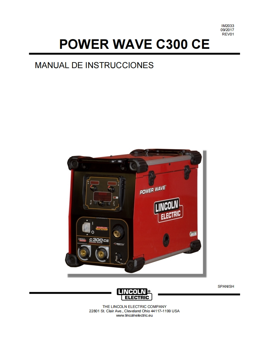 使用说明书手册Power-Wave-300C-Advanced