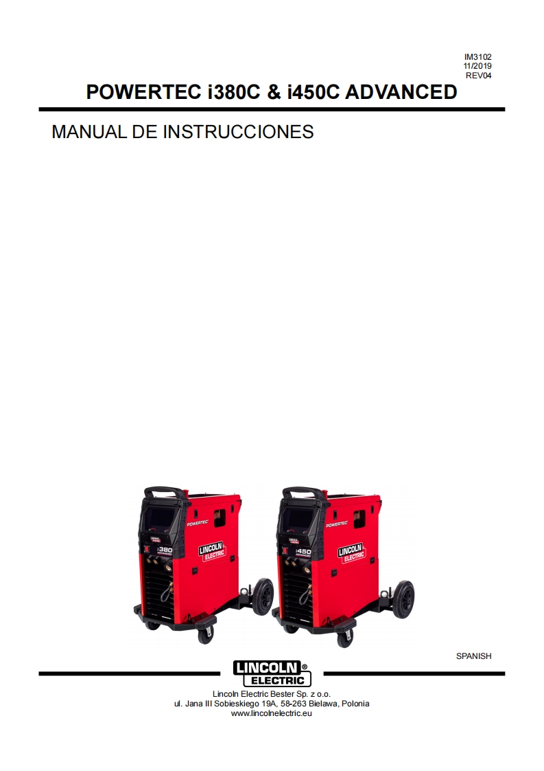 使用说明书手册Powertec-i380C-i450C-advanced