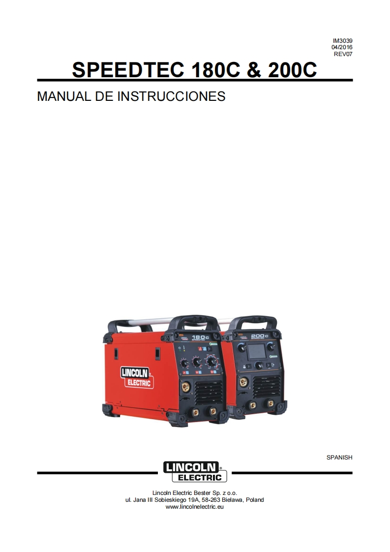 使用说明书手册Speedtec-180C-200C