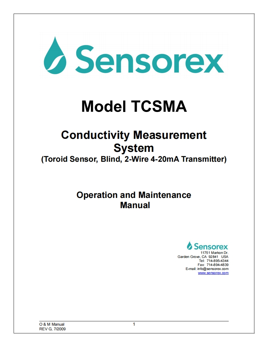 使用说明书手册TCSMA