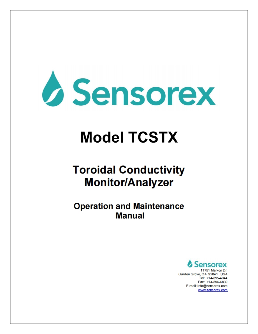 使用说明书手册TCSTX
