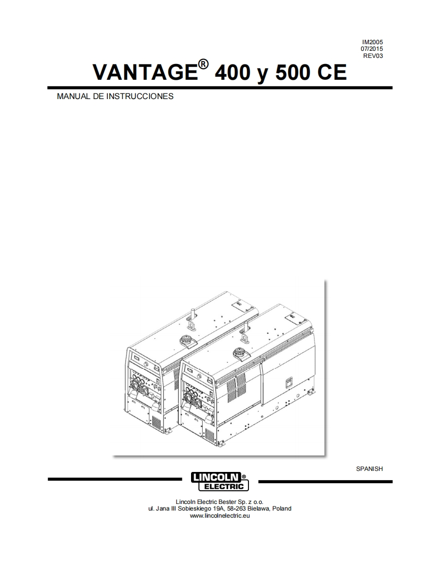 使用说明书手册Vantage-400-y-500-CE